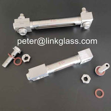 Load image into Gallery viewer, Oil sight glass max temperature 200℃ stainless steel body borosilicate glass tube