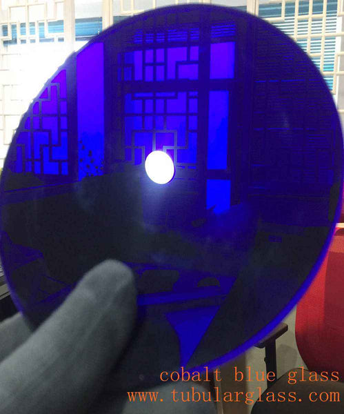 Cobalt blue glass used in sight glass