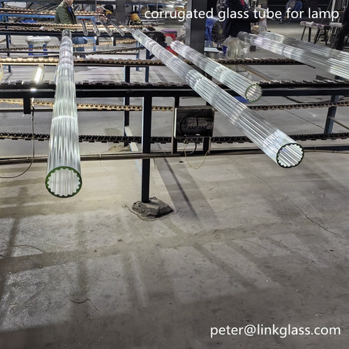 corrugated glass tube for lamp