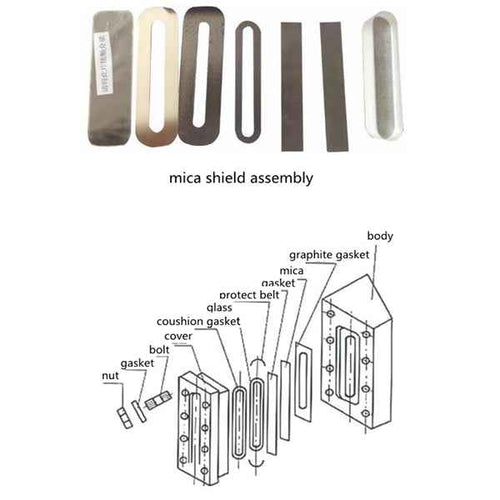 Sight glass gauge glass ALUMUNIUM-SILICON 88412 NO. 0018 BMA T BBK for BOILER DRUM INDICATOR