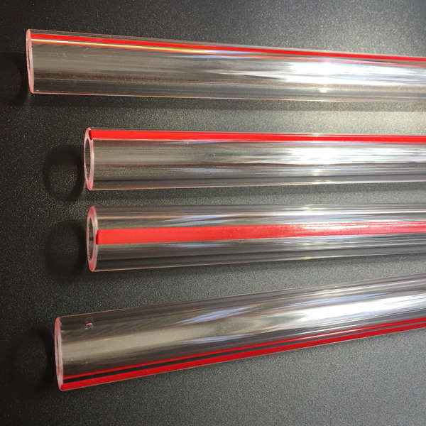 Tube en verre Redline, 3/4 OD x 48 longueur, jauge Redline