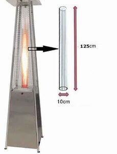 Chauffage de terrasse en tube de verre, tuyau en verre de quartz, chauffage de terrasse en verre de jauge tubulaire