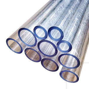 Acrylic Sight Glass Tubes, 1-1/2″ OD, 1″ ID, Clear, Round