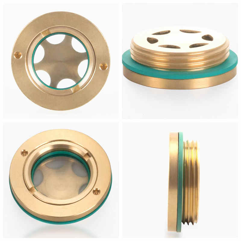 Brass oil sight glass,Knob Type Sight Glass,Oil Sight Glass for hydralic machine and compressor and reducer pump