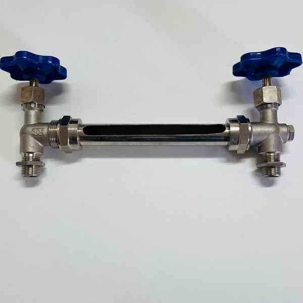 Glass tube level gauge